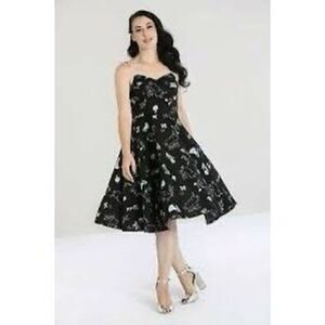 Hell bunny retro gothcore black Easter dress sz S